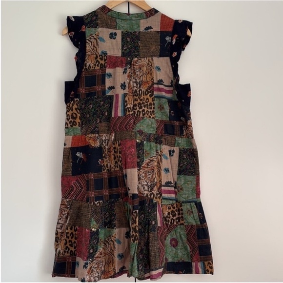 :Price Firm: Anthropologie Pilcro Patchwork Tiger Mini Dress - Picture 5 of 11